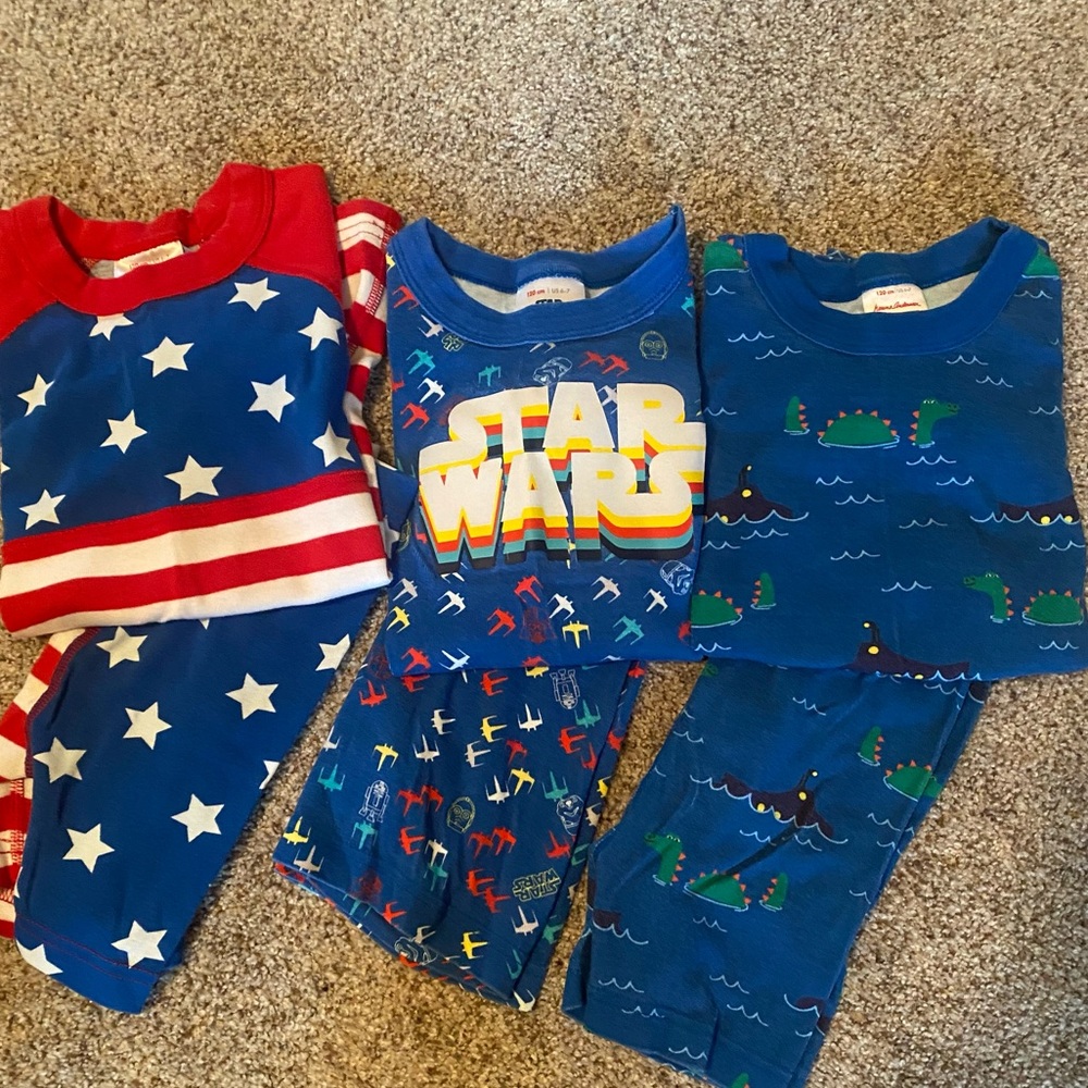 3 Pairs Hanna Andersson Short Johns Size 120 (6-7)